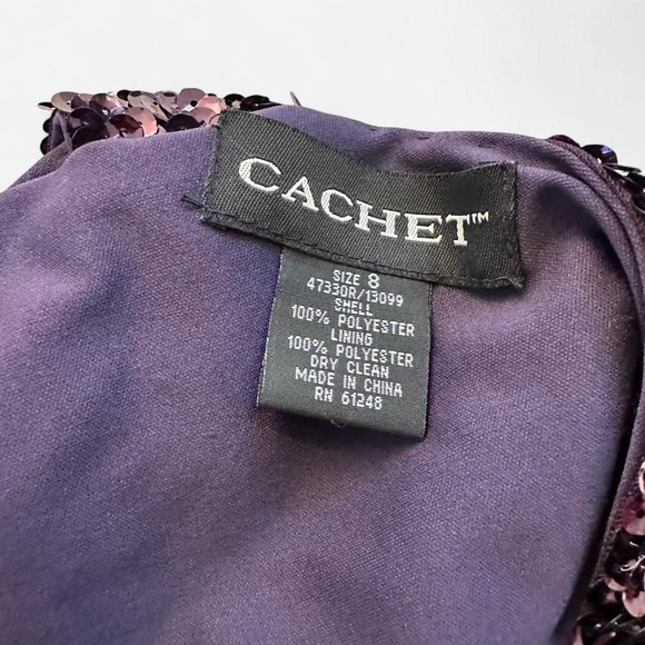 Cachet Sequin Mini Party Dress purple sequin bodycon small - Picture 5 of 5